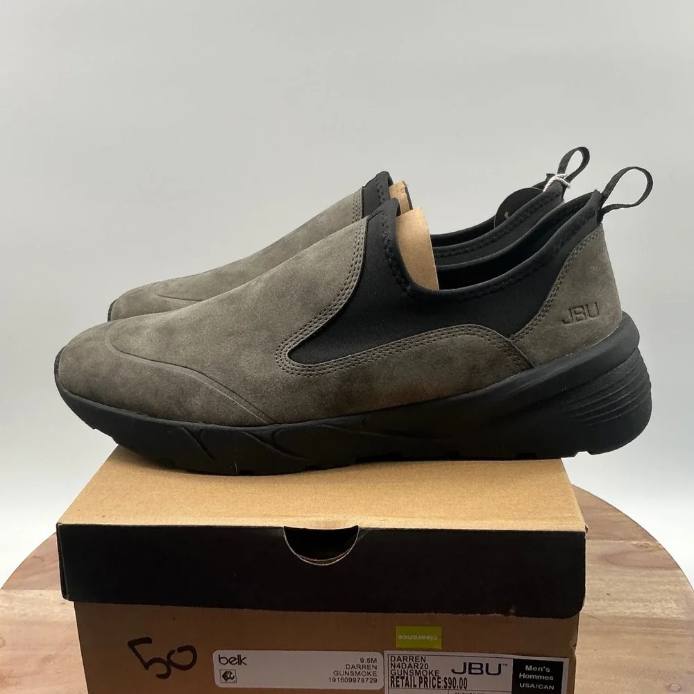 JBU by Jambu Darren Mens Slip On Shoes Gunsmoke Grey N4DAR20 Casual Loafers